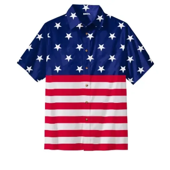 KingSize Men's Big & Tall Short Sleeve American Sport Shirt image {3}