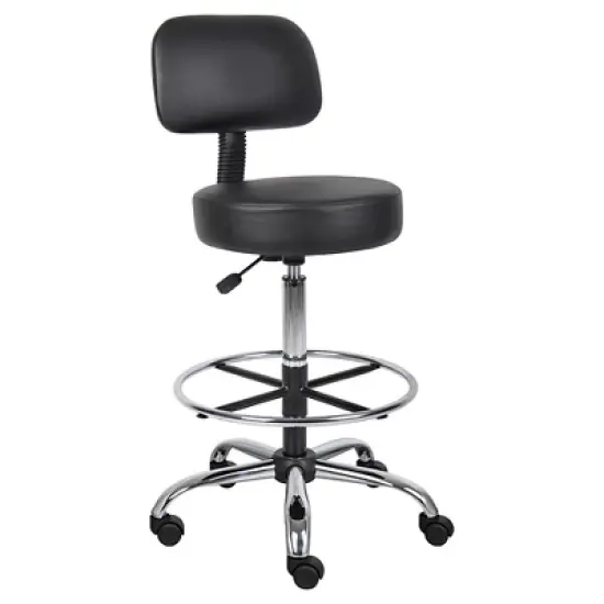 Medical/Drafting Stool with Back Cushion - Boss Office Products image {7}