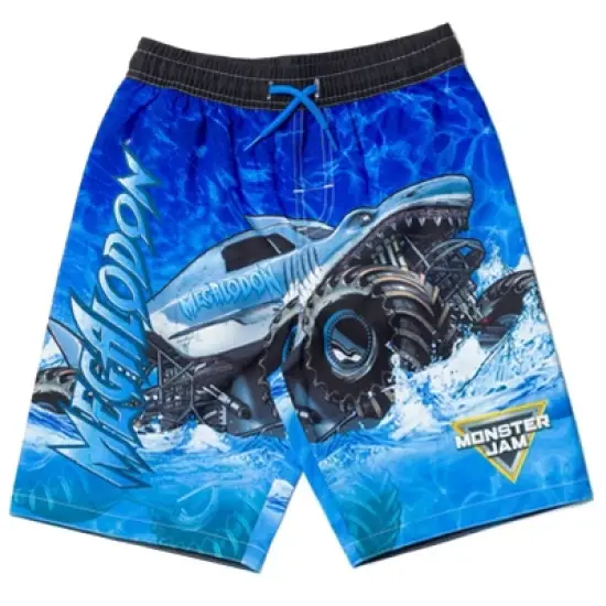 Monster Jam Maximum Destruction Megalodon Grave Digger El Toro Loco Swim Trunks Bathing Suit Toddler  image {8}