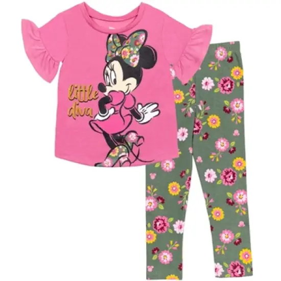 Disney Minnie Mouse T-Shirt and Leggings Outfit Set Infant to Little Kid image {16}