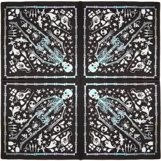 Spooky Central 50-Pack Halloween Black Skeleton Coffin Disposable Cocktail Lunch Paper Napkins Party Supplies image {6}