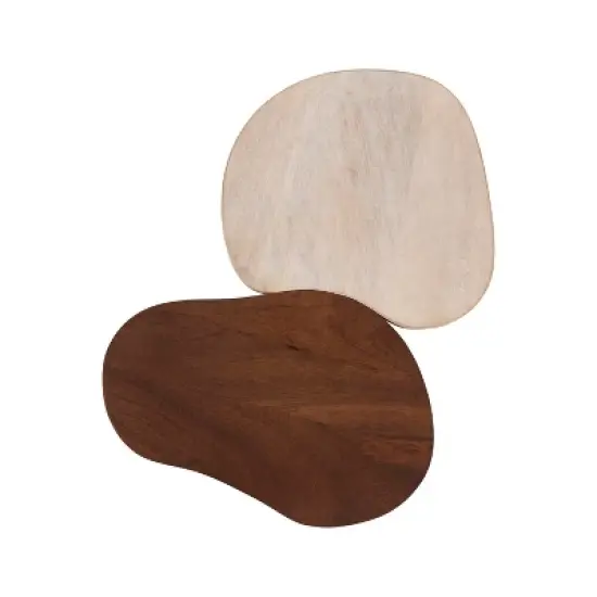 Storied Home Mango Wood Organic Shaped Cheese/Cutting Boards, Set of 2 image {3}