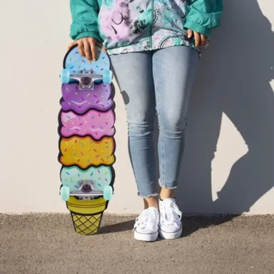 Voyager Ice Cream Skateboard with Printed Graphic Grip Tape image {5}