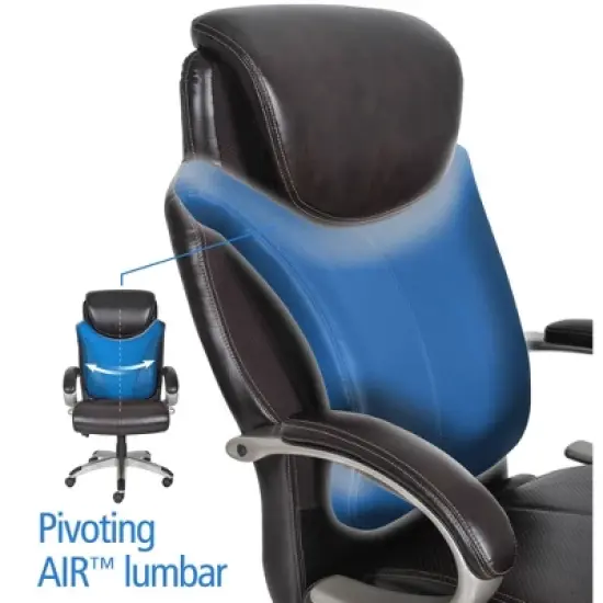 AIR Health & Wellness Big & Tall Executive Chair Brown Leather - Serta image {11}