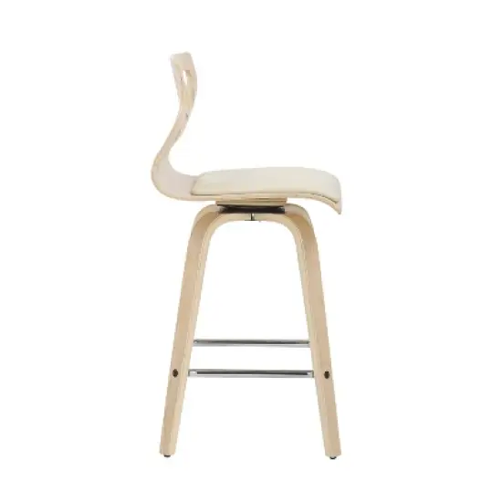 Set of 2 Folia Upholstered Counter Height Barstools - Lumisource image {2}