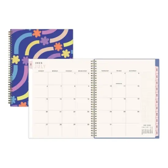 Blue Sky Brook Gossen Planner 8.5"x11" Weekly/Monthly Wirebound (12 Month) Flower Flow Undated image {3}