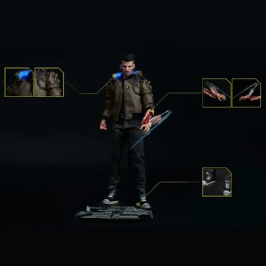 PureArts Cyberpunk 2077  V Male 1/6 Scale PVC Articulated Collectible Figure image {2}
