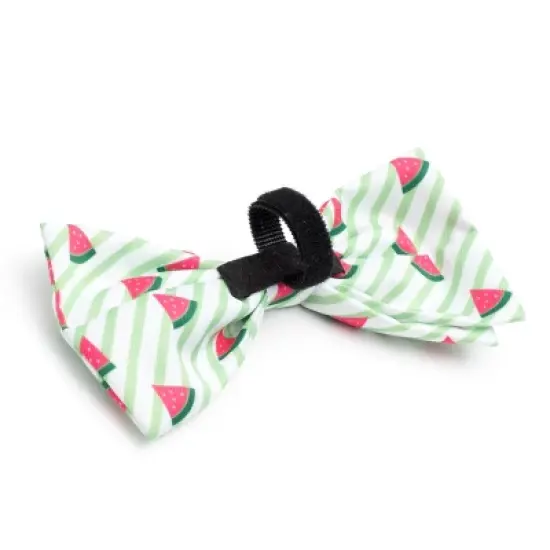 The Worthy Dog Stripe Watermelon Bow Tie Accessory image {1}