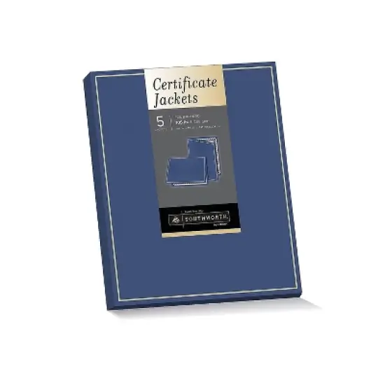 Southworth Certificate Holders 8.5" x 11" Navy 5/Pack (PF6) image {1}