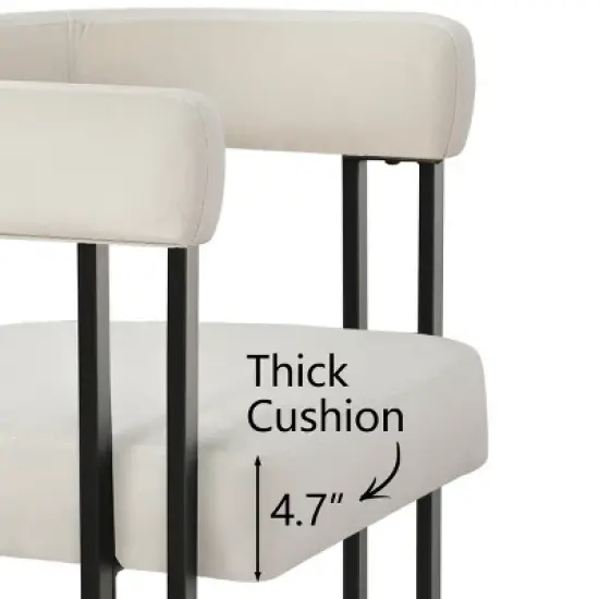 Set of 8 Modern Velvet Dining Chairs, Upholstered Armchairs with Metal Legs, Contemporary Accent Chairs for Dining Room & Kitchen-Maison Boucle image {5}