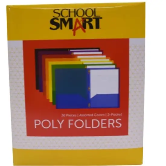 FOLDER SCHOOL SMART TWO-POCKET HEAVYWEIGHT POLY WITH FASTENERS image {6}