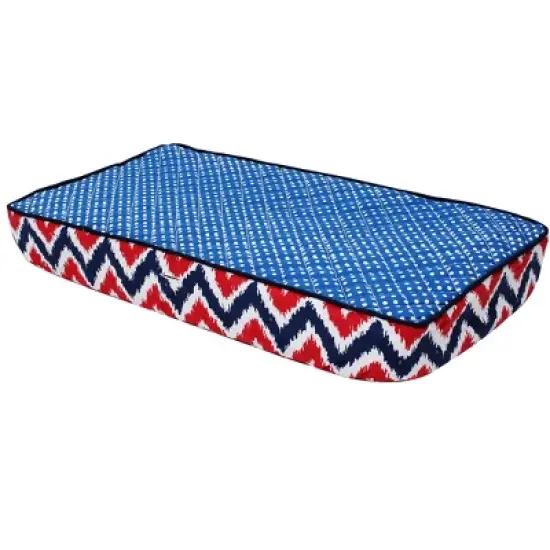 Bacati - MixNMatch Navy/Red Pin Dots Changing Pad Cover image {7}