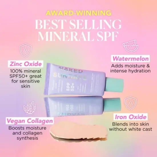 Naked Sundays Collagen Glow Mineral Perfecting Priming Lotion - SPF50 + - 50ml image {5}