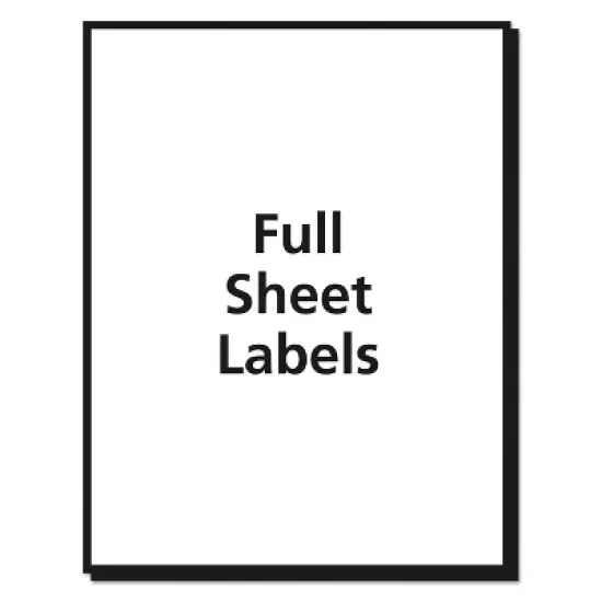 Avery Full-Sheet Labels with TrueBlock Technology Laser 8 1/2 x 11 White 25/Pack 5265 image {2}