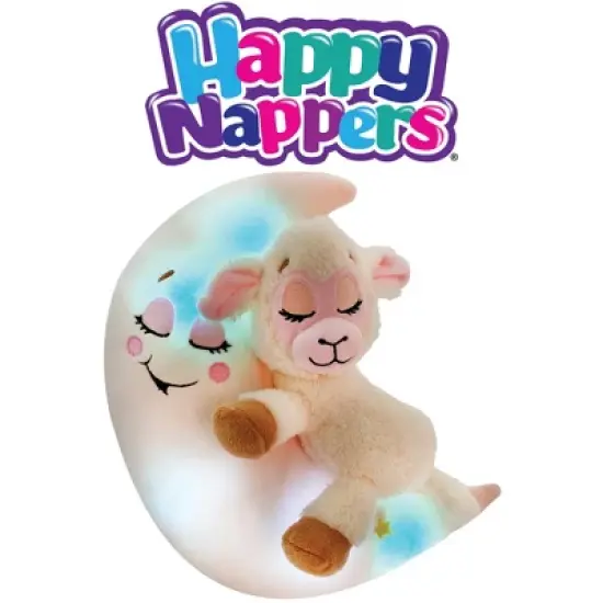 Happpy Nappers: Lullabrites Moon Pet - Lamb - Cream & Pink image {6}