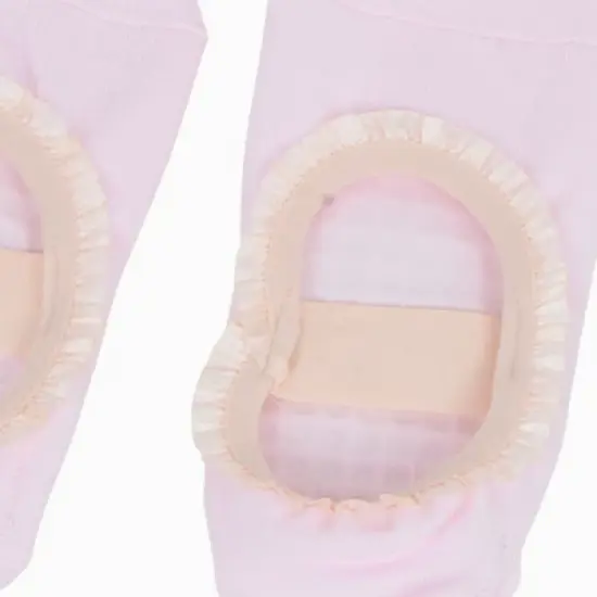 Anna-Kaci Women's Ballet Style Grip Socks with Ruffle Trim and Cross Strap Anti-Slip Sole Yoga and Pilates 2-Pack image {4}