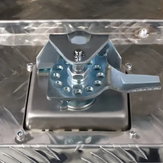 Gulches 24" Aluminum tool box,heavy duty truck bed tool box,outdoor pickup storage tool box,RV storage organizer,underbody  box w/lock keys,silver image {9}