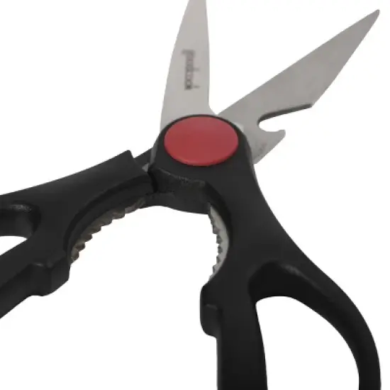 GoodCook Ready Utility Kitchen Shears: Stainless Steel & Plastic, Hand Wash, Kitchen Gadgets, Black & Red image {3}