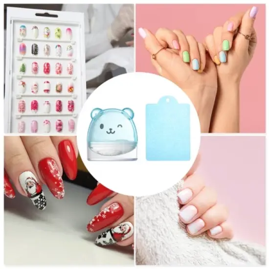Unique Bargains Bears Nail Art Stamp 2 Pcs image {4}