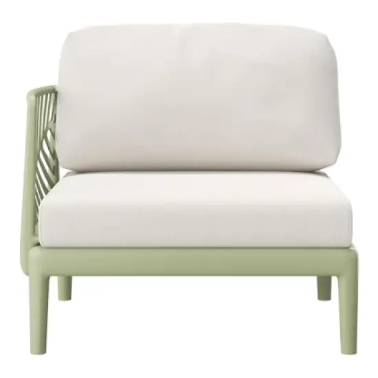 WestinTrends Playa Modern Polypropylene Resin 3 Seat Outdoor Patio Sofa, Green image {2}