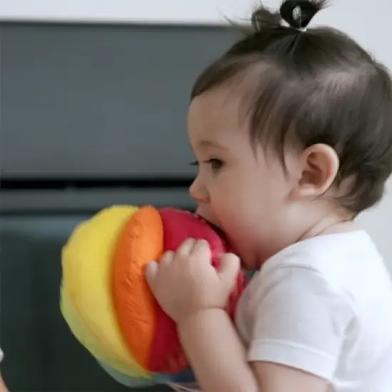 HABA Rainbow Fabric Ball - Machine Washable with 8 Different Sensory Effects image {7}