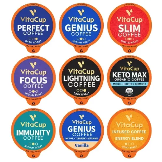 VitaCup Variety Medium Roast Coffee Pods - 40ct image {1}