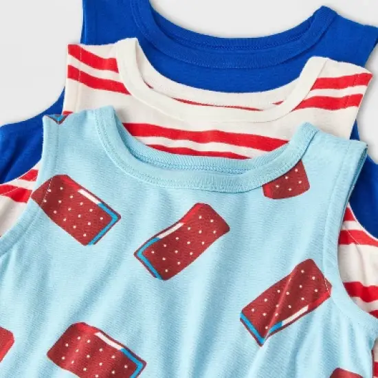 Toddler Boys' 3PK 4th of July Ice Cream Tank Top - Cat & Jack&trade; image {2}