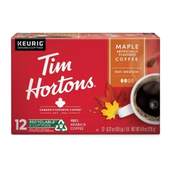 Tim Hortons Maple Flavored Medium Roast Keurig K-Cup Coffee Pods - 12ct image {5}