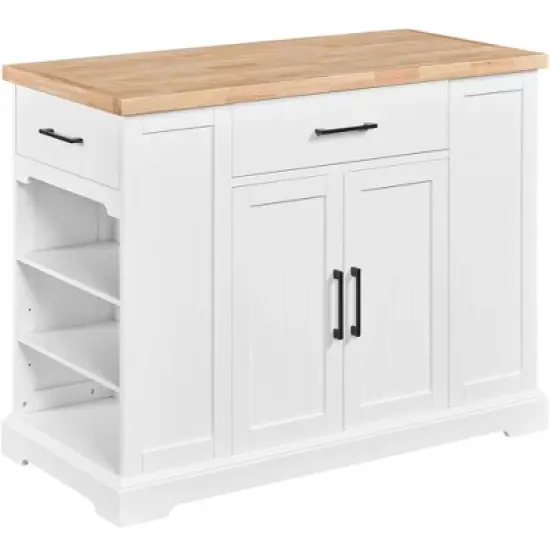 Yaheetech 36&Prime; H Wooden Kitchen Island Modern Storage Cabinet with Drawer image {6}