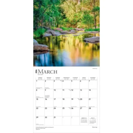 BrownTrout Blessings 2026 12"x24" Hanging Square Wall Calendar Plastic-Free image {2}