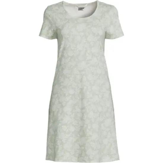 Lands' End Women's Cotton Short Sleeve Knee Length Nightgown image {8}