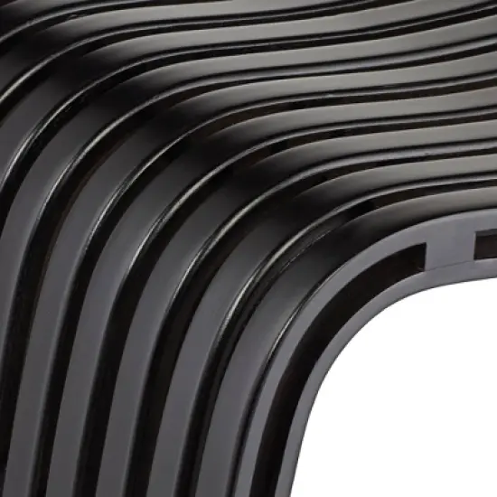 Studio 55D Bamboo Bar Stool Rick Black 24" High Modern with Footrest for Kitchen Counter Island Home Shed Desk Office image {2}