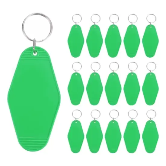 Unique Bargains Blank Vintage Motel Keychain for DIY Ornament Backpack Label 16 Pcs image {15}