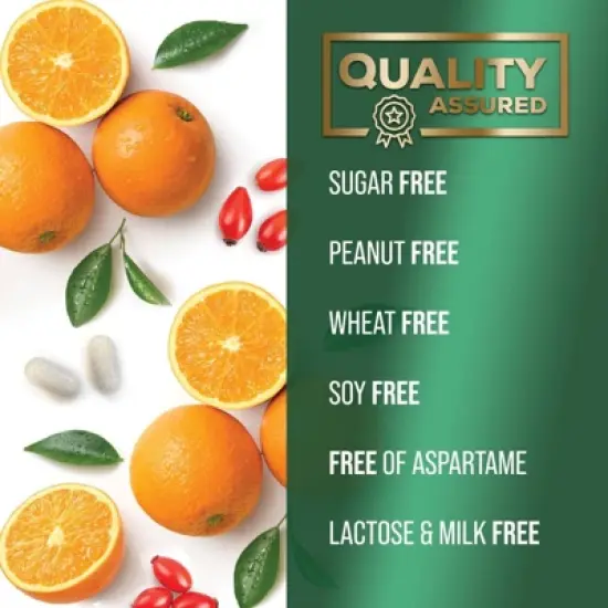 Chewable Vitamin C 1000mg - Extra Strength Antioxidants for Powerful Immune Support w/Vitamin C & Rose HIPS - Potent Dietary VIT C Chews - 120 Tablets image {4}