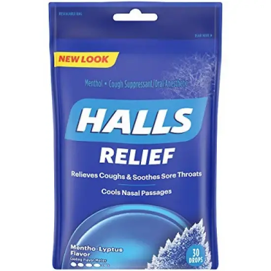 Halls Triple Action Mentho-Lyptus Drops-30 Ct image {6}