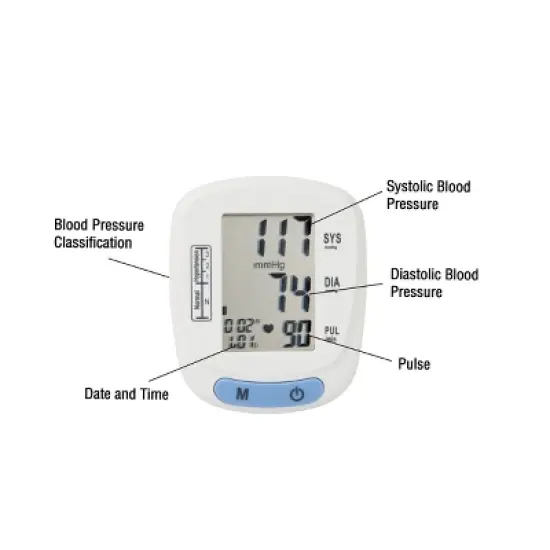 Fleming Supply One-Touch Blood Pressure Monitor with LCD Display Screen image {2}