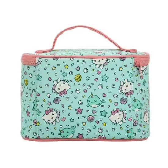 Hello Kitty Marine Life Light Blue 6&rdquo; Beauty Case Cosmetic Bag image {2}