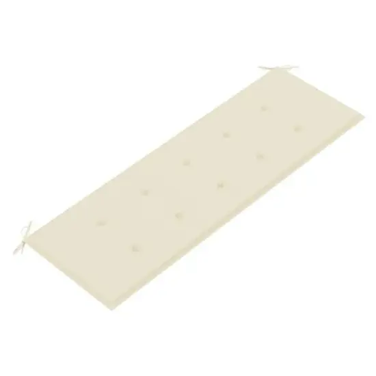 vidaXL 3-Seater Patio Bench with Cushion - Robust & Comfortable Seating Made from Solid Eucalyptus Wood - Perfect for Gardens, Terraces, and Patios image {7}