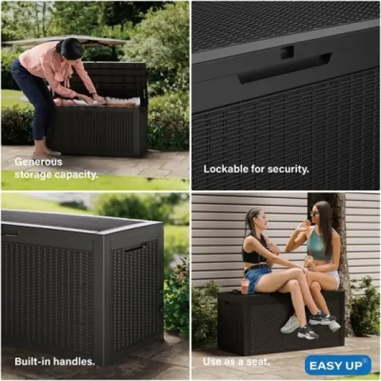 Chic Crate - 100 Gallon Water Resistant Resin Lockable Deck Box image {4}