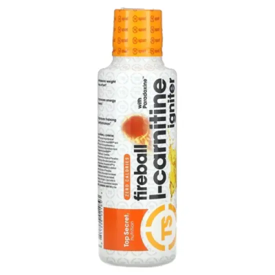 Top Secret Nutrition Fireball L-Carnitine Liquid w/Paradoxine, Pineapple, 16 Ounce image {3}