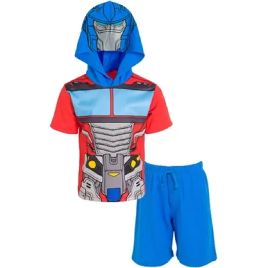 Transformers Optimus Prime Bumblebee Megatron Athletic Pullover T-Shirt and Mesh Shorts Outfit Set Toddler image {8}