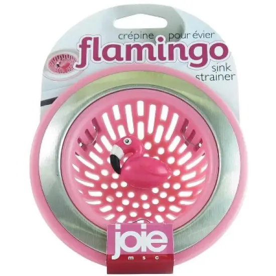 Joie Flamingo Pink/Silver Plastic/Stainless Steel Sink Strainer image {1}