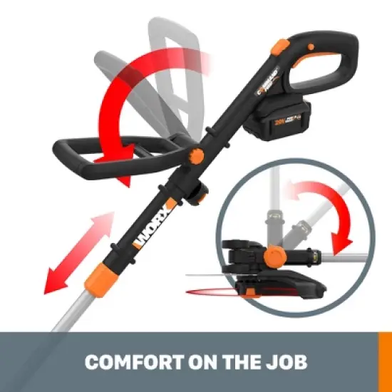 Worx WG170.3 20V Power Share GT Revolution 4.0Ah 12" Cordless String Trimmer image {4}