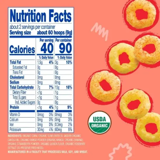 Earth's Best Melty Hoops Baby Food - Strawberry & Mango - 0.7oz image {6}