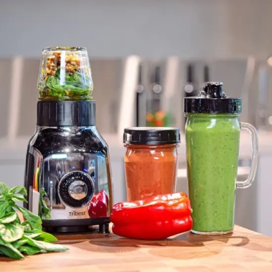 Tribest Glass Personal Blender &ndash; Silver image {1}