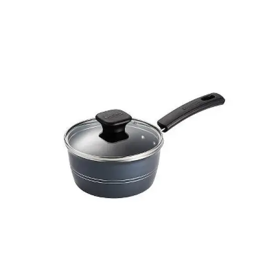 Tramontina 1.5qt Aluminum Non Stick Covered Sauce Pan - Blue image {1}