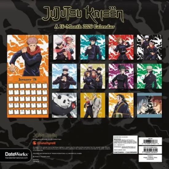 Trends International 2026 Jujutsu Kaisen 12"x12" Wall Calendar image {3}