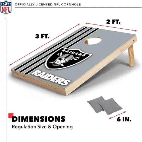 NFL Las Vegas Raiders 2'x3' Wood Cornhole Set image {5}