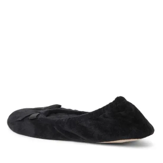 Dearfoams Women's Layla Ballerina Slipper Genuine Suede Outsole Ballet Flat image {3}