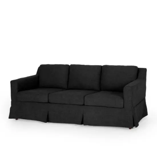 Arrastra Contemporary Fabric 3 Seater Sofa with Skirt - Christopher Knight Home image {12}